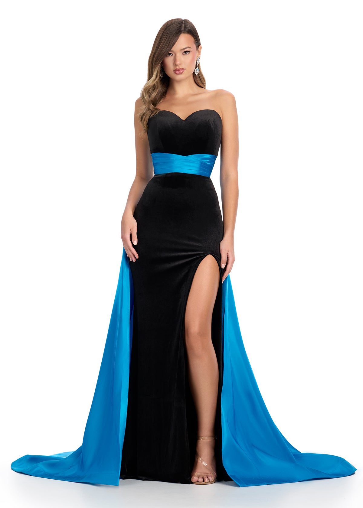 ASHLEYlauren Dresses 00 / Black/Peacock ASHLEYlauren 11857