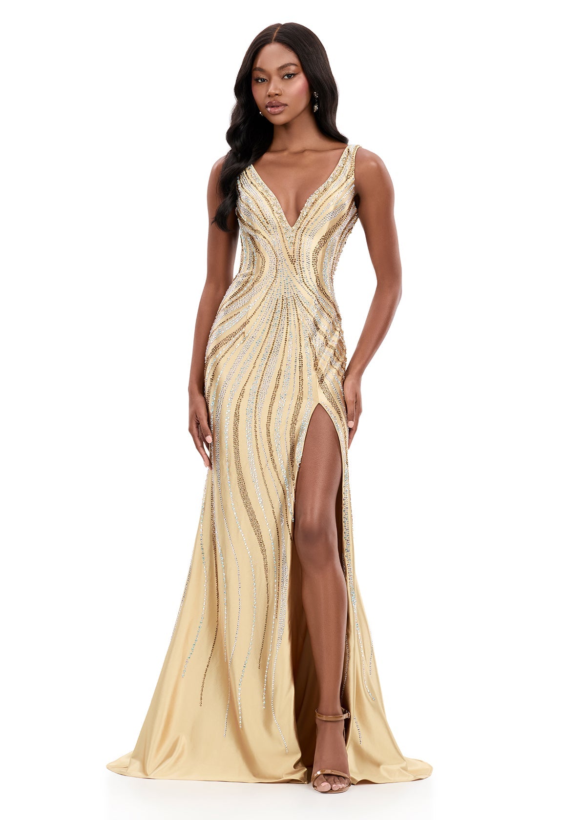 ASHLEYlauren Dresses 00 / Gold ASHLEYlauren 12253