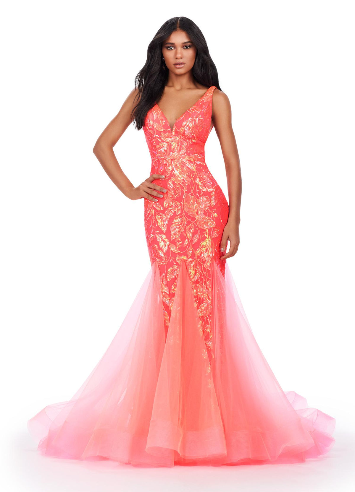 ASHLEYlauren Dresses 00 / Neon Coral ASHLEYlauren 11472