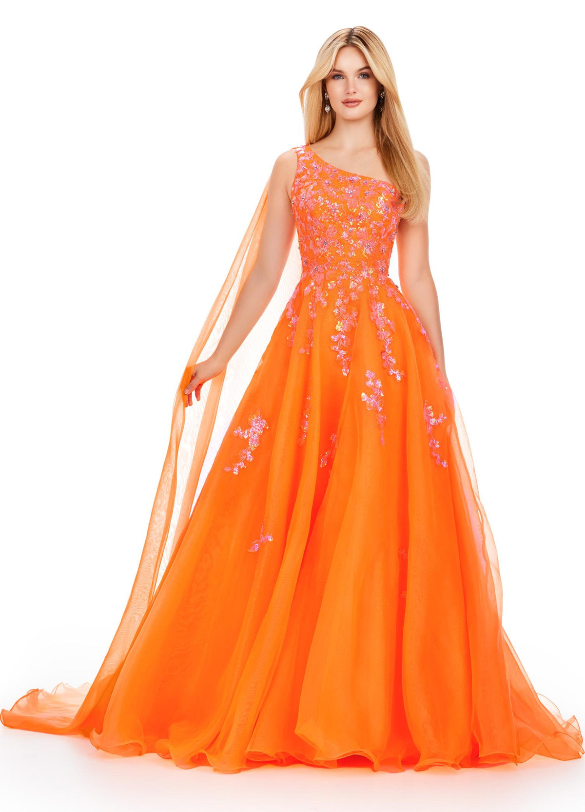 ASHLEYlauren Dresses 00 / Neon Orange ASHLEYlauren 11573