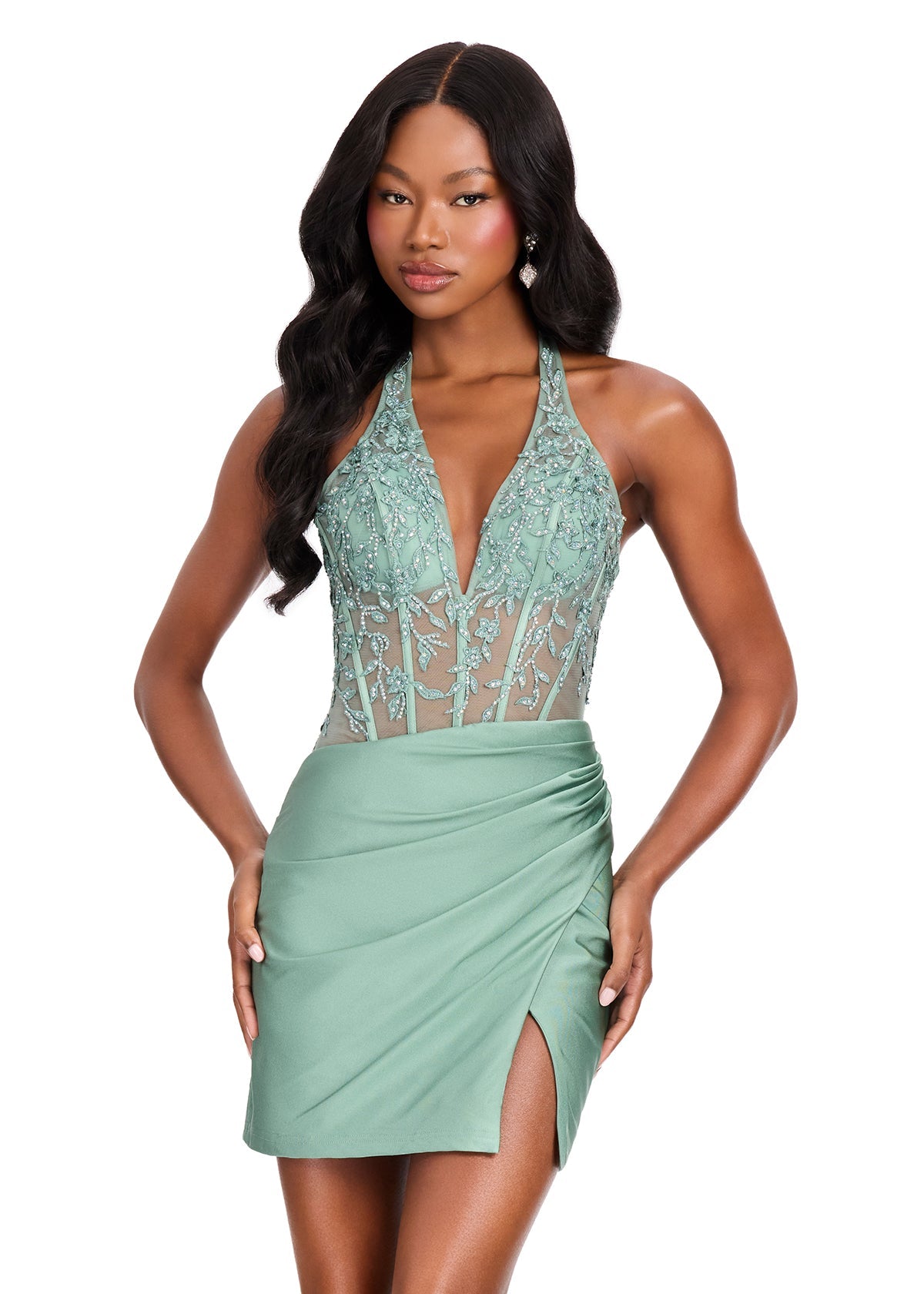 ASHLEYlauren Dresses 00 / Sage ASHLEYlauren 40059