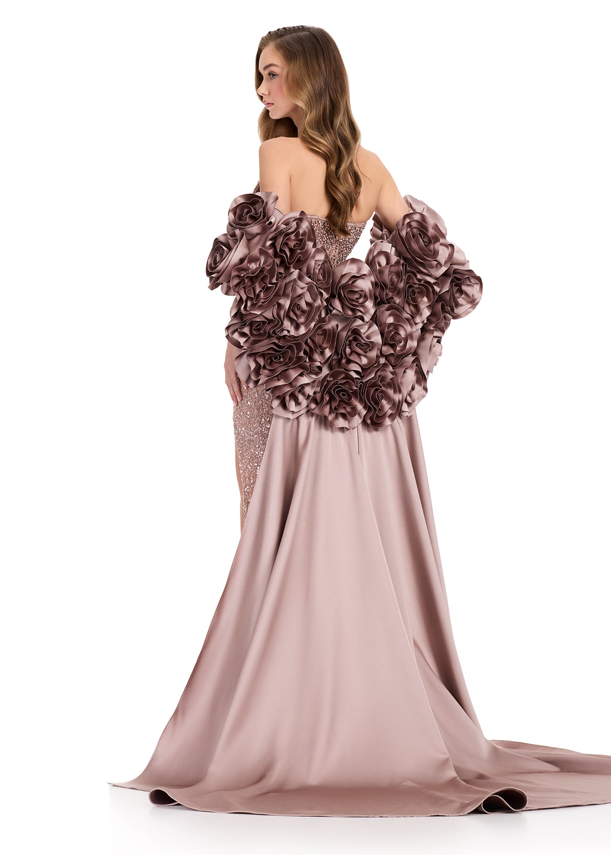 ASHLEYlauren Dresses One Size / Taupe ASHLEYlauren 12040