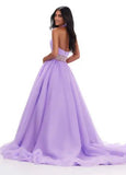 ASHLEYlauren pageant gown ASHLEYlauren 11546 Organza Ball Gown with Beaded Belt