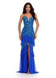 ASHLEYlauren Prom Dress ASHLEYlauren 11438 Strapless Gown with Sequin Motif and Ruffles