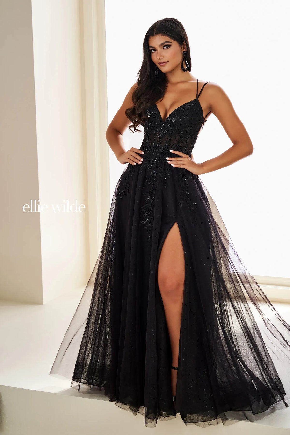 Ellie Wilde Prom Dress Black / 00 Ellie Wilde EW37212