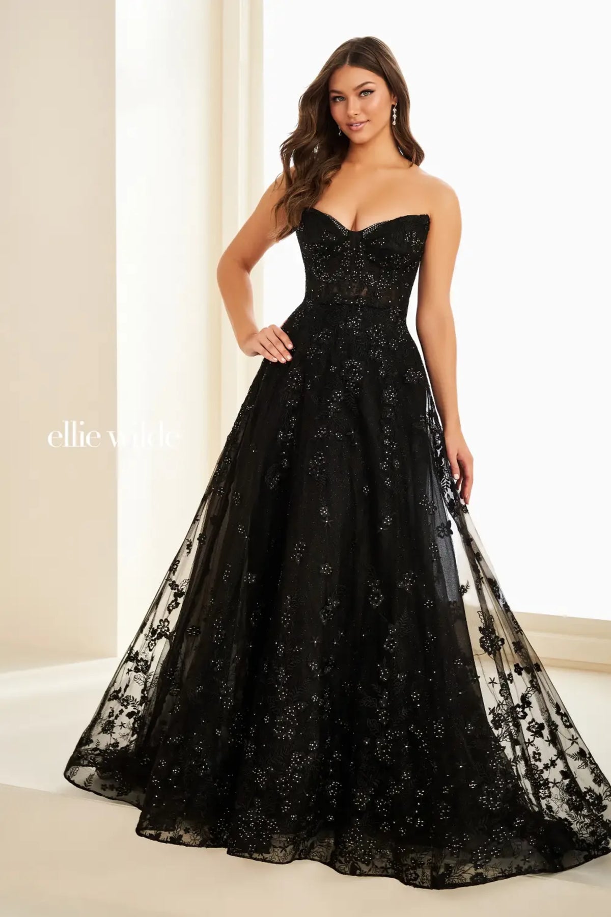 Ellie Wilde Prom Dress Black / 00 Ellie Wilde EW37225