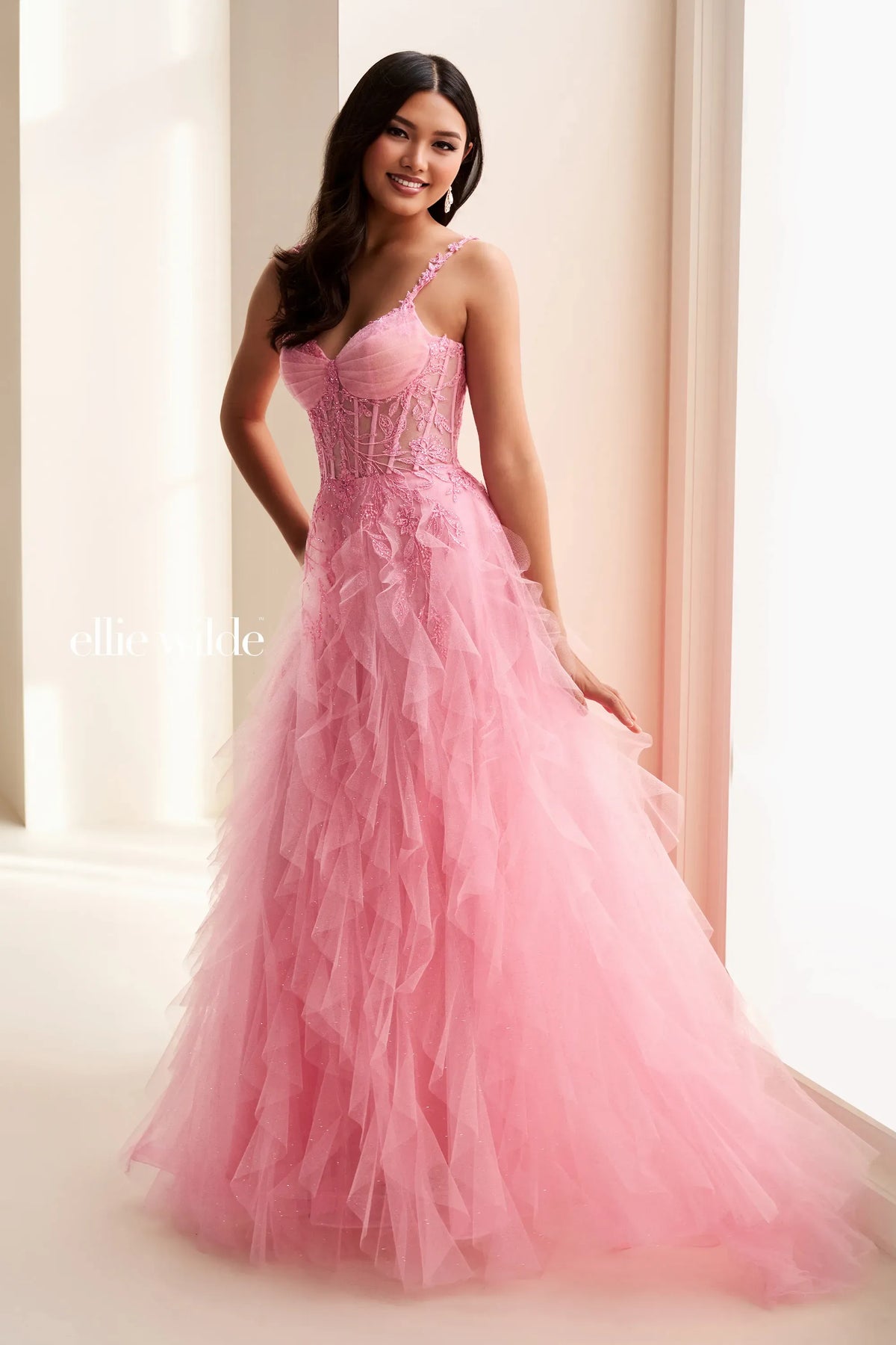 Ellie Wilde Prom Dress Candy Pink / 00 Ellie Wilde EW37031