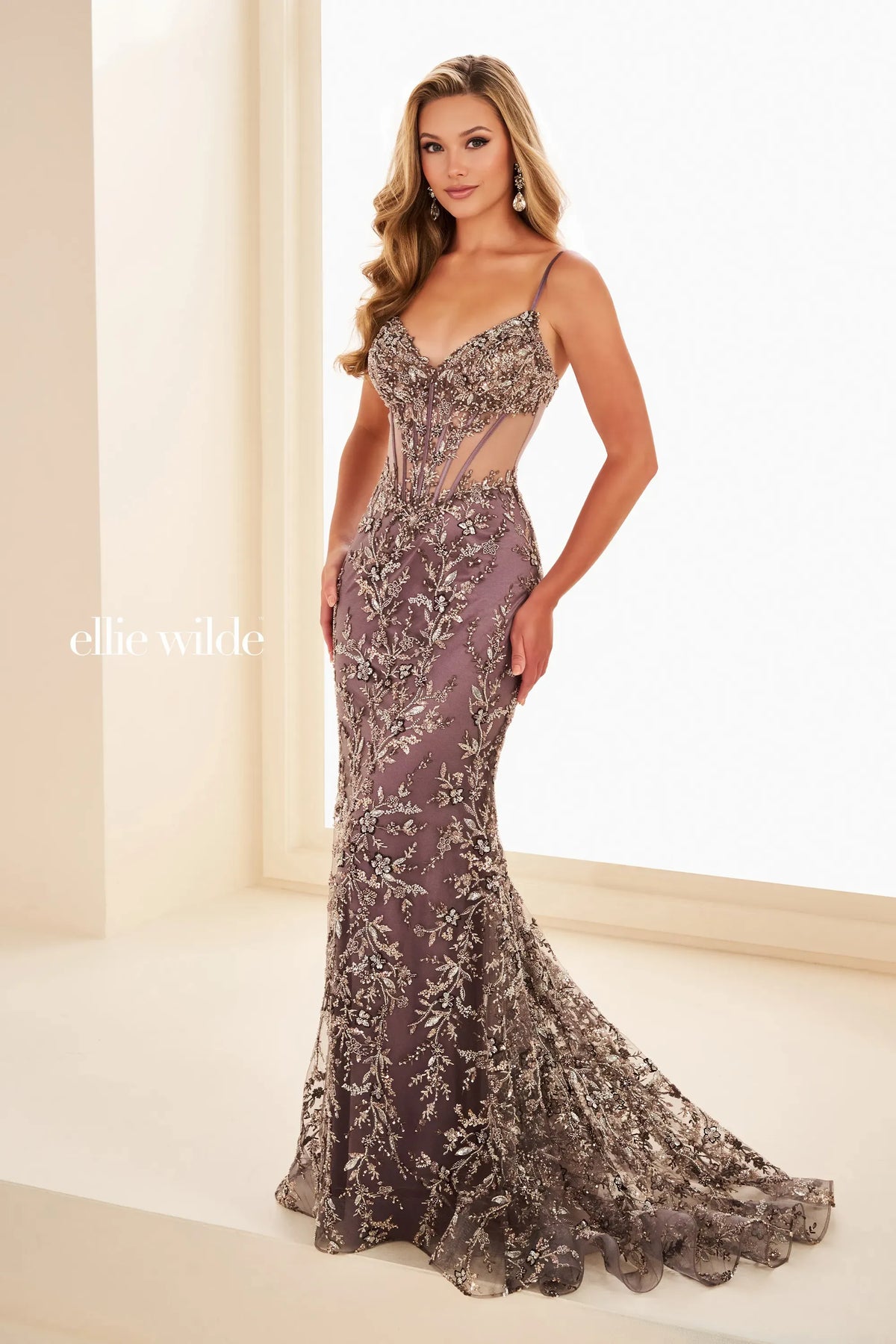 Ellie Wilde Prom Dress Dove / 00 Ellie Wilde EW37060