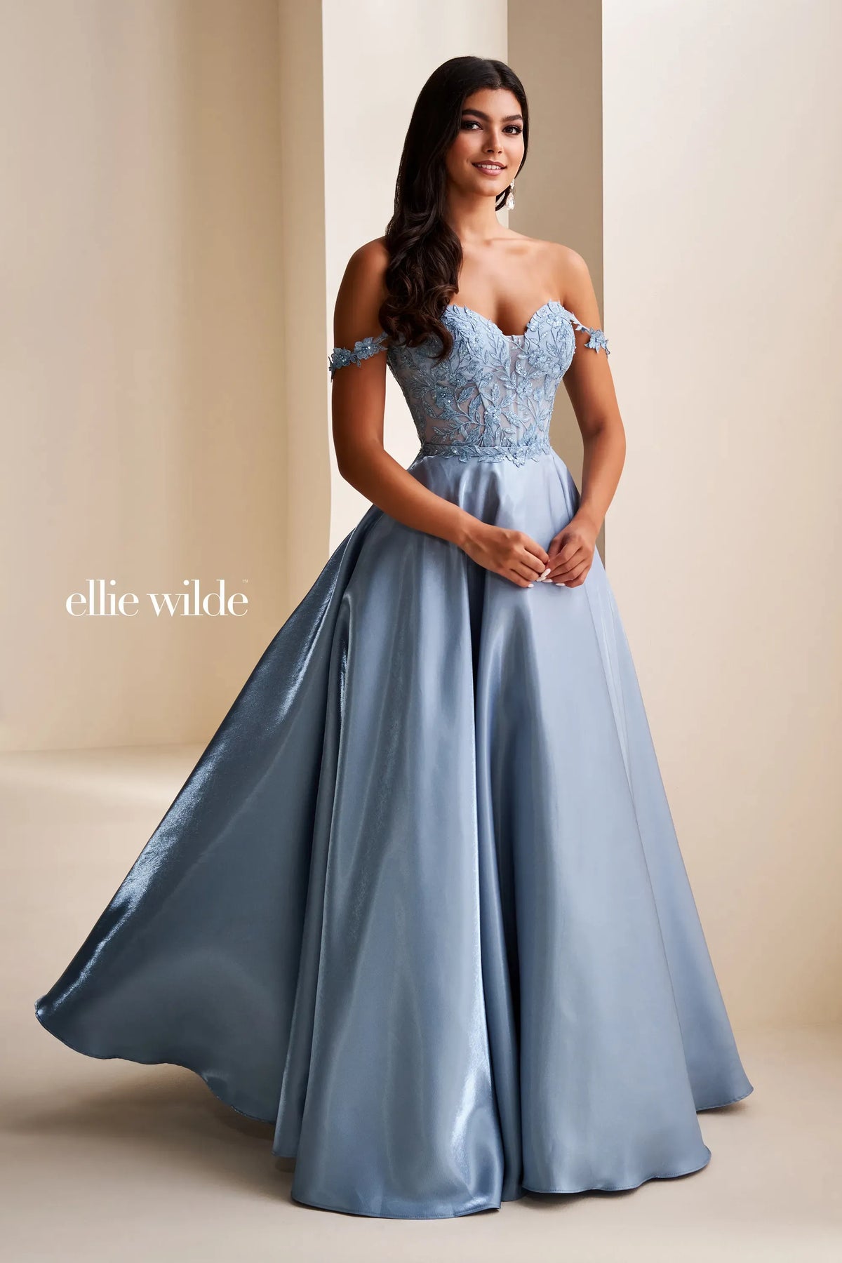 Ellie Wilde Prom Dress Dusty Blue / 00 Ellie Wilde EW37202