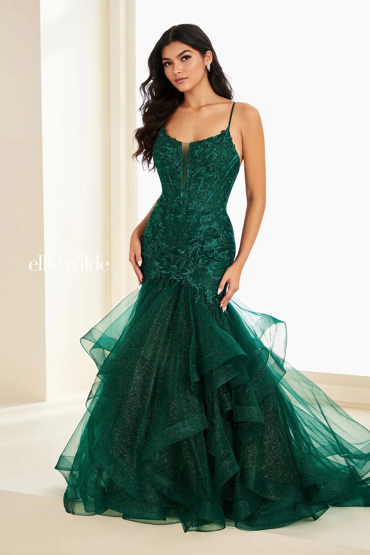 Ellie Wilde Prom Dress Emerald / 00 Ellie Wilde EW37207