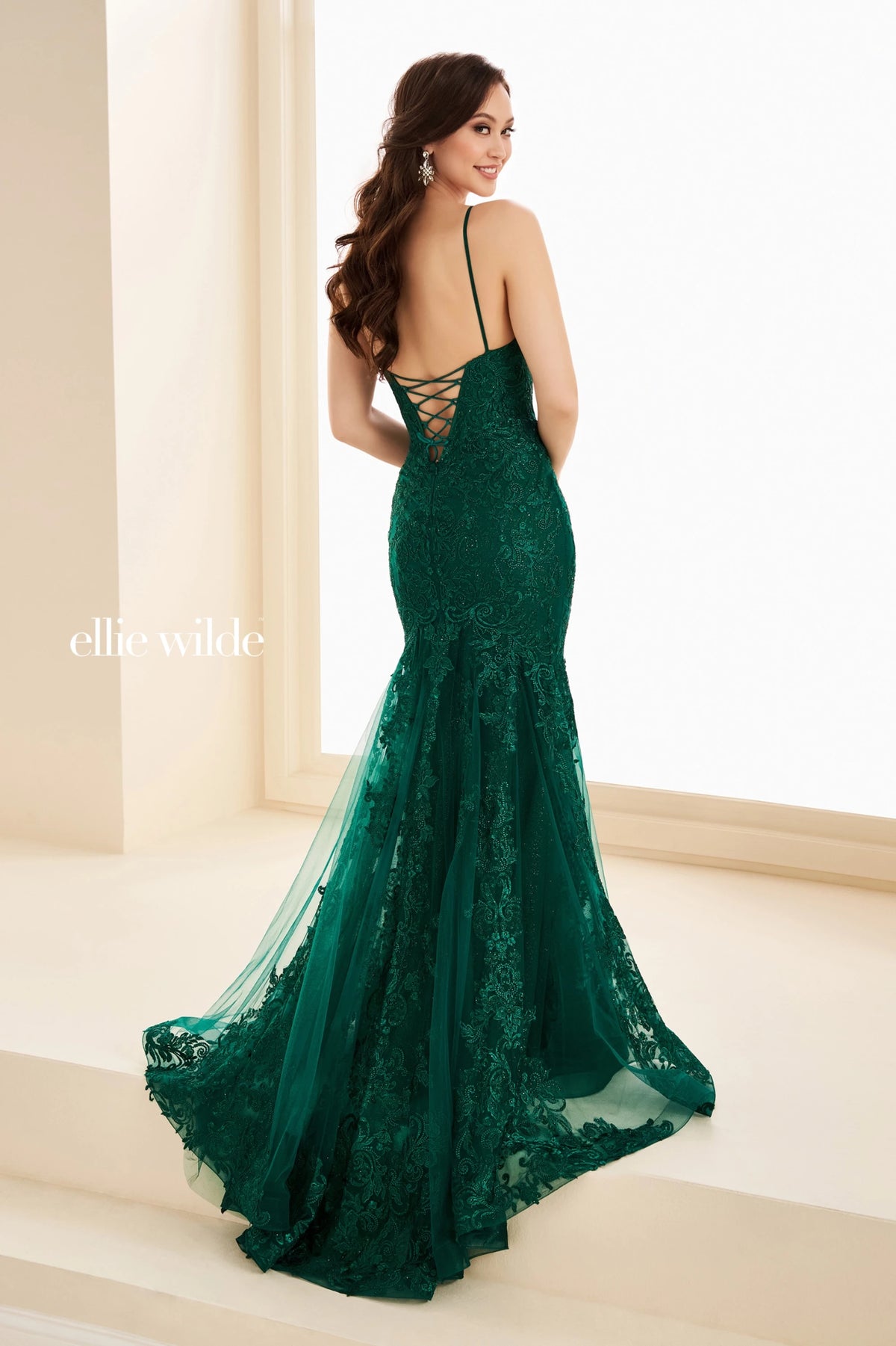 Ellie Wilde Prom Dress Emerald / 00 Ellie Wilde EW37209