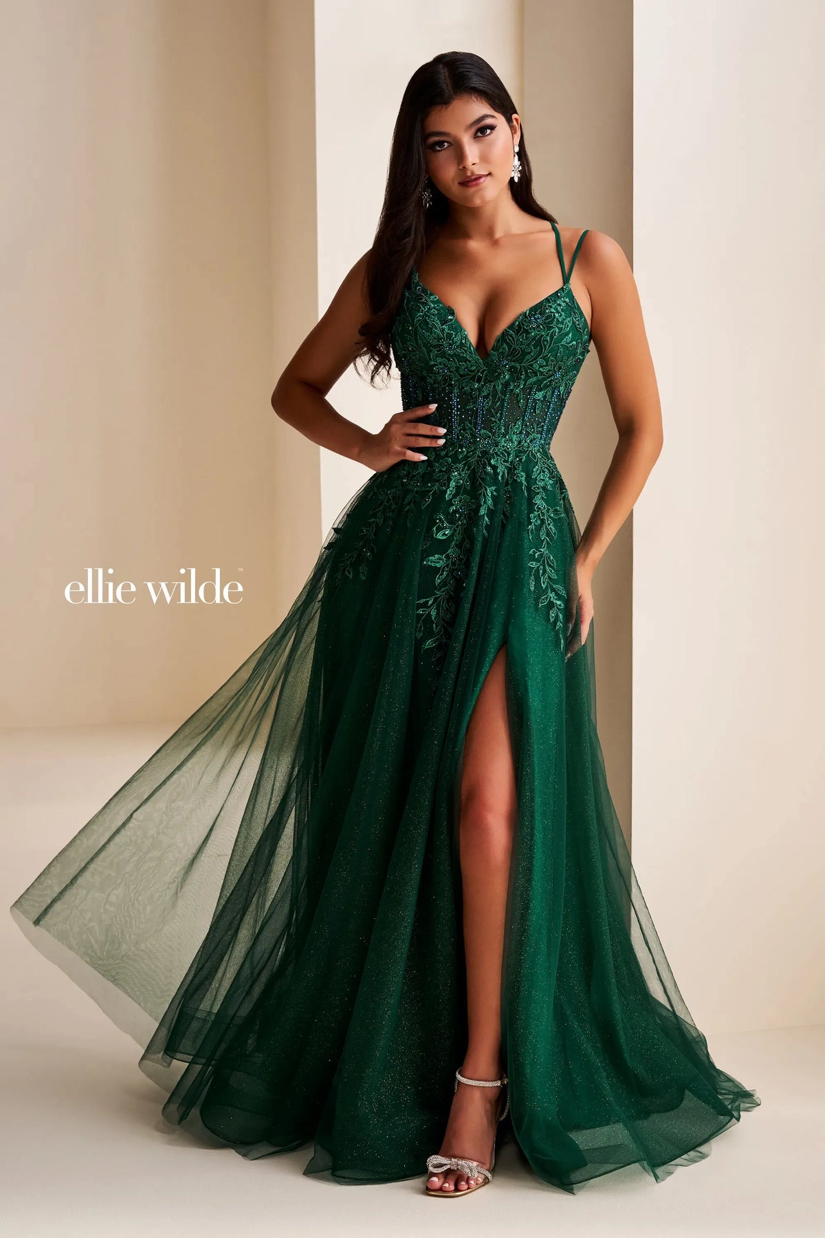 Ellie Wilde Prom Dress Emerald / 00 Ellie Wilde EW37212