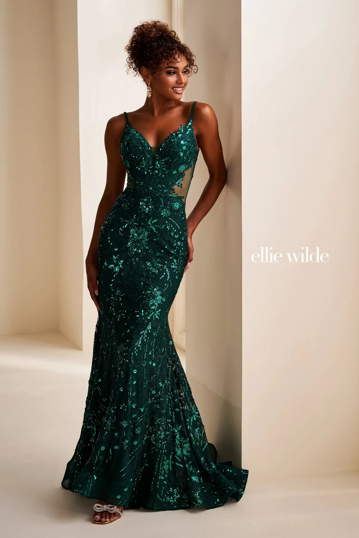 Ellie Wilde Prom Dress Emerald / 00 Ellie Wilde EW37227