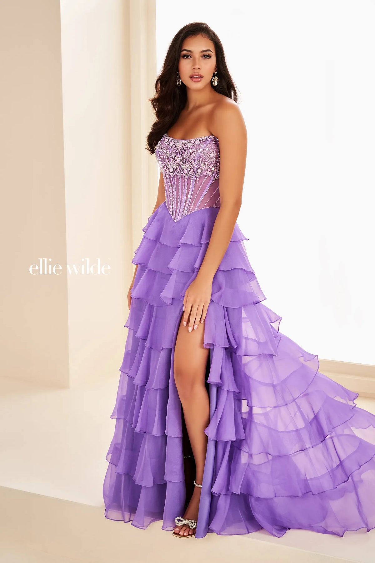Ellie Wilde Prom Dress Lavender / 00 Ellie Wilde EW37057