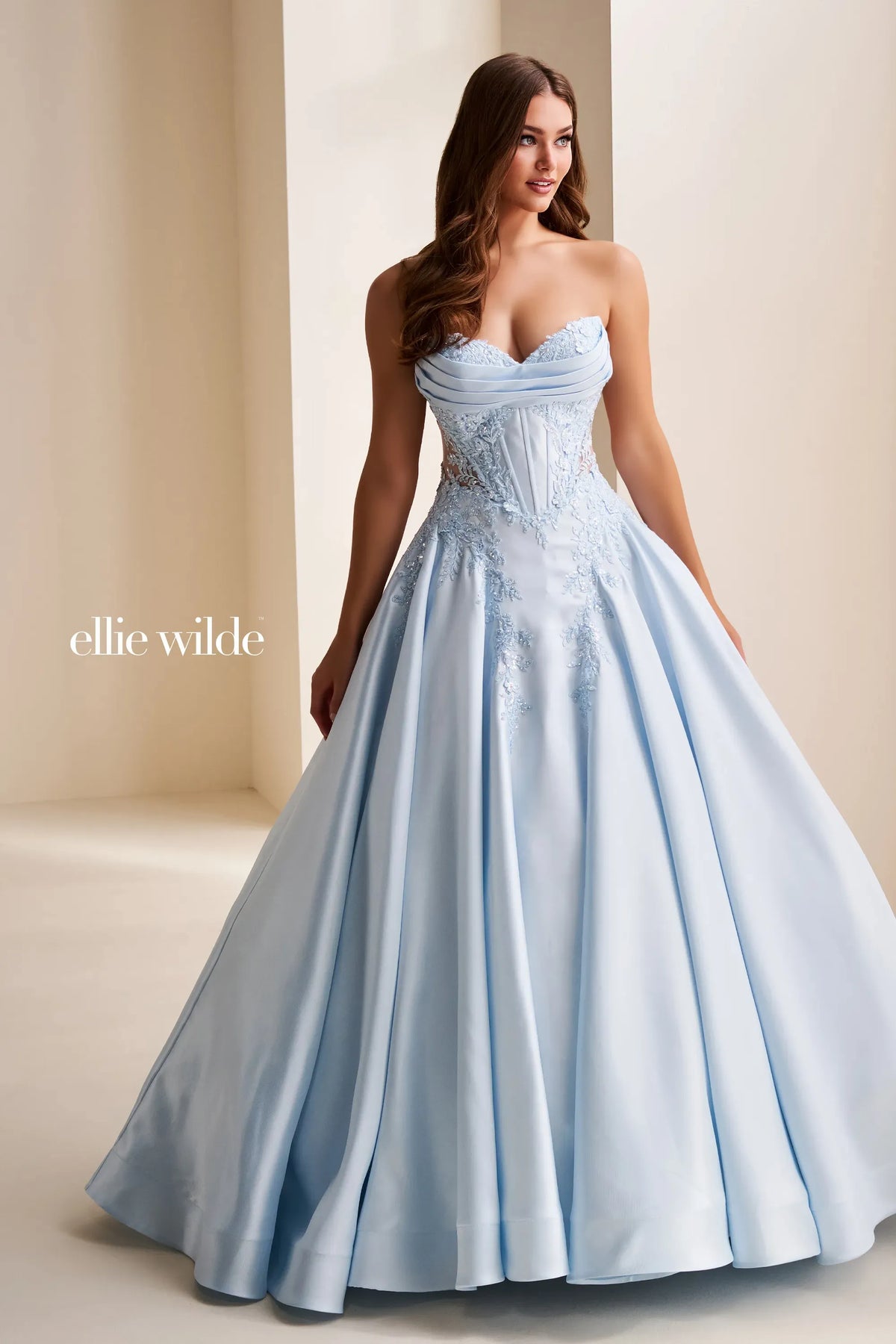 Ellie Wilde Prom Dress Light Blue / 00 Ellie Wilde EW37082