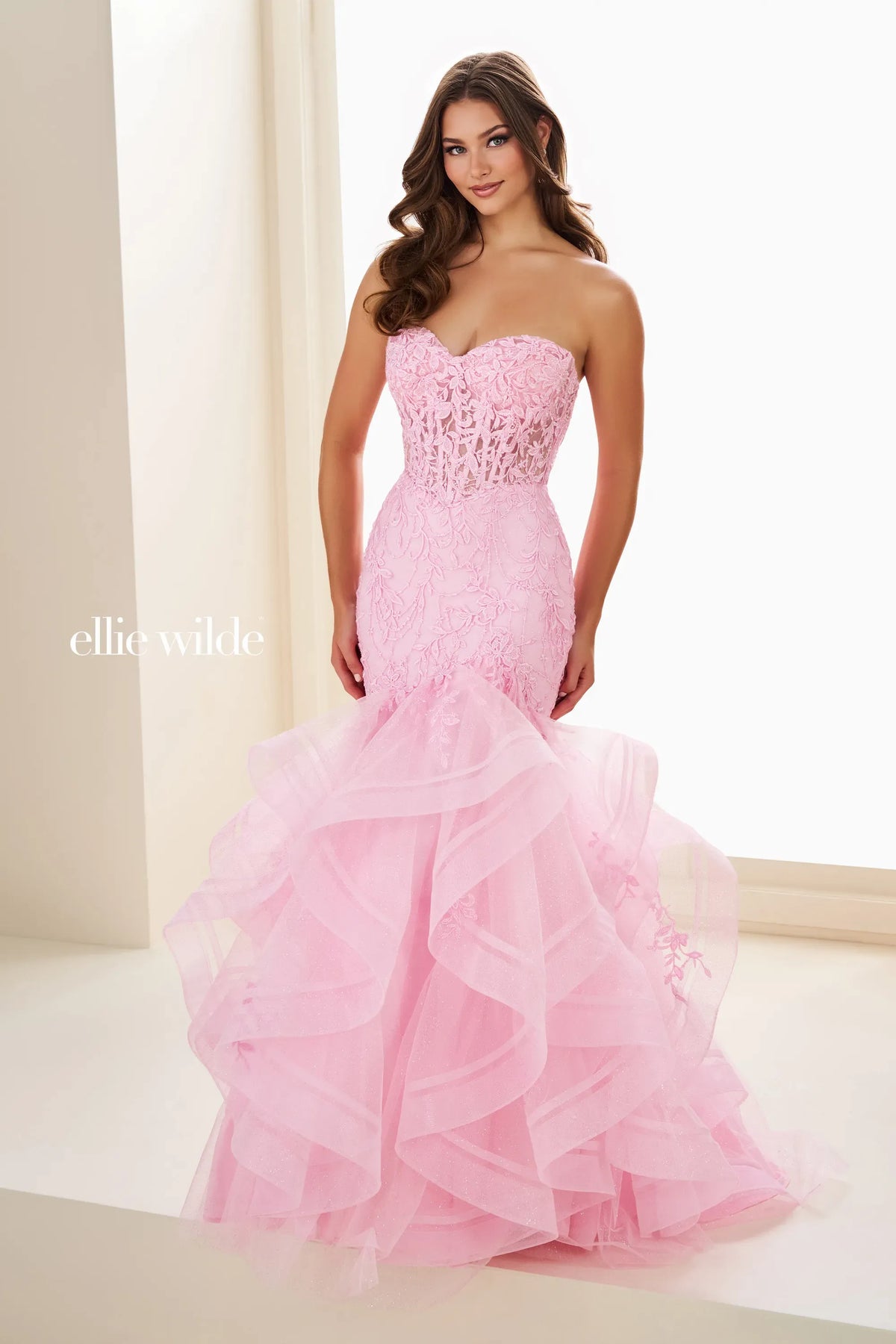 Ellie Wilde Prom Dress Light Pink / 00 Ellie Wilde EW37113