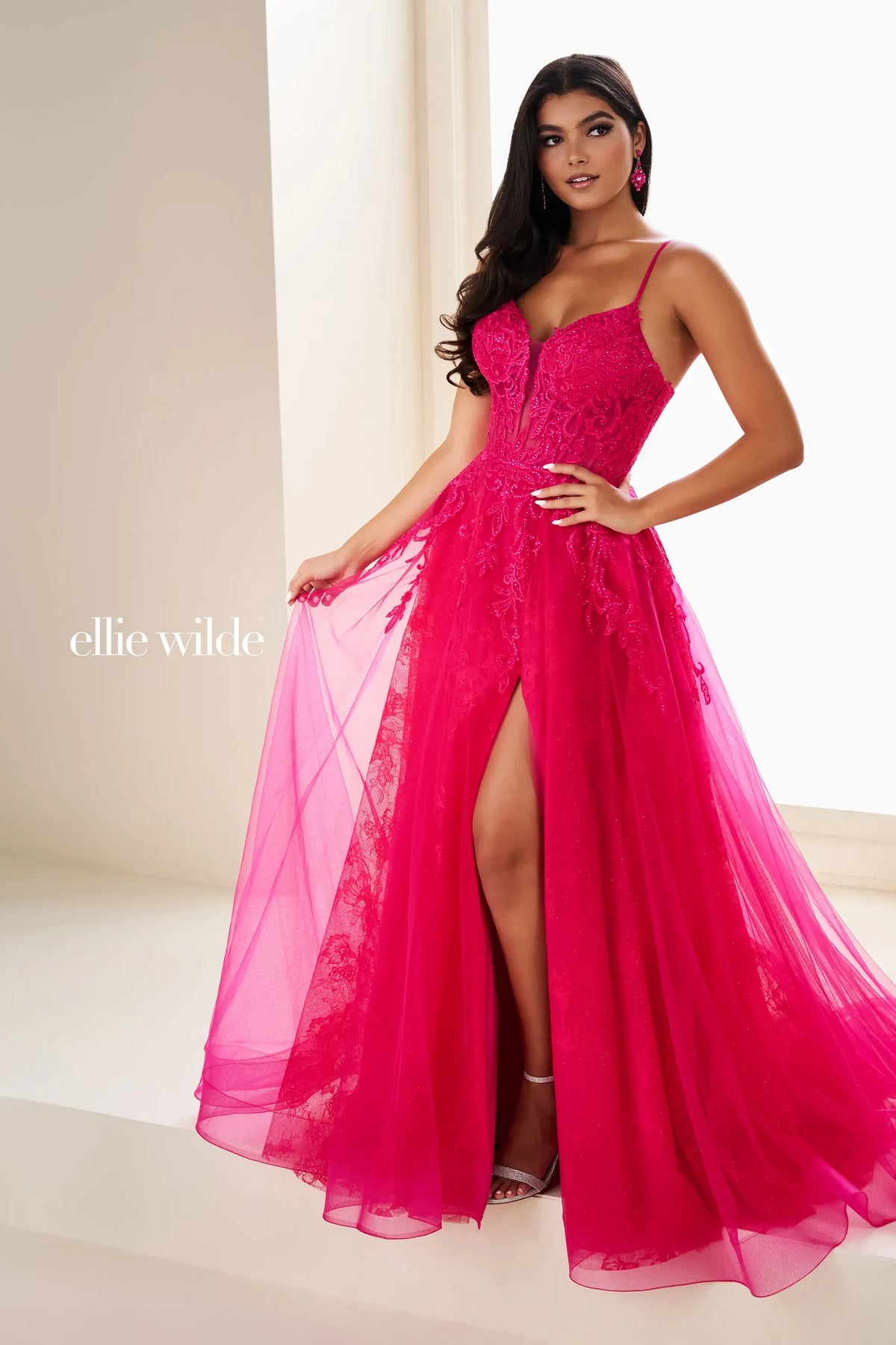 Ellie Wilde Prom Dress Magenta / 00 Ellie Wilde EW37210