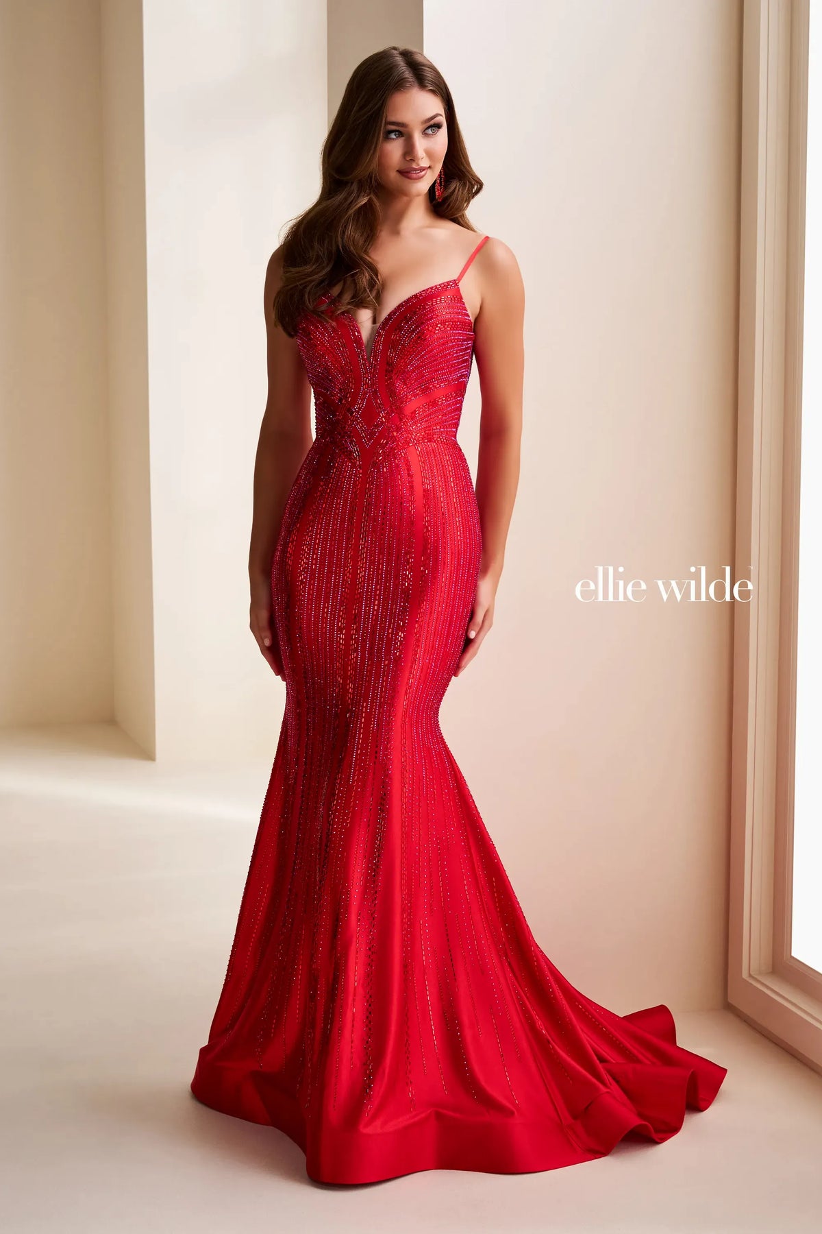 Ellie Wilde Prom Dress Red / 00 Ellie Wilde EW37101