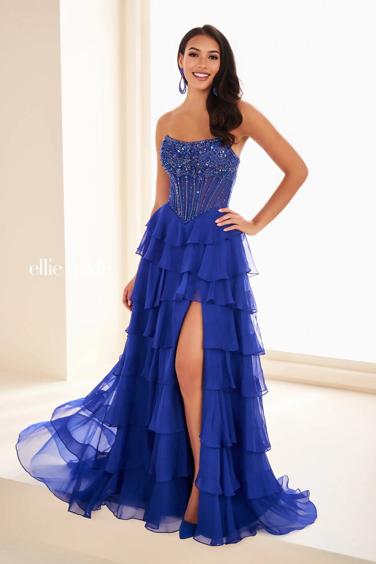 Ellie Wilde Prom Dress Royal Blue / 00 Ellie Wilde EW37057