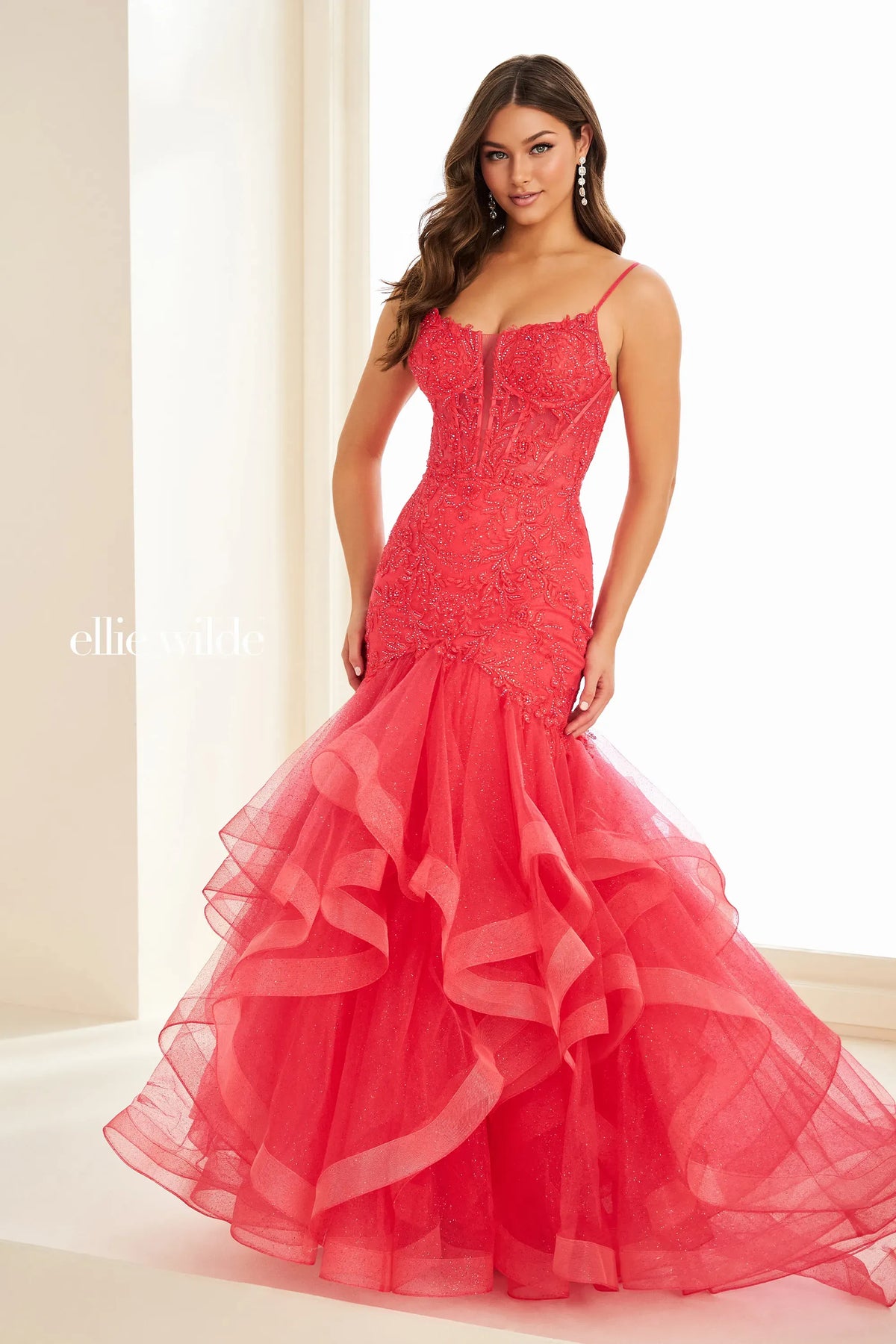 Ellie Wilde Prom Dress Strawberry / 00 Ellie Wilde EW37207
