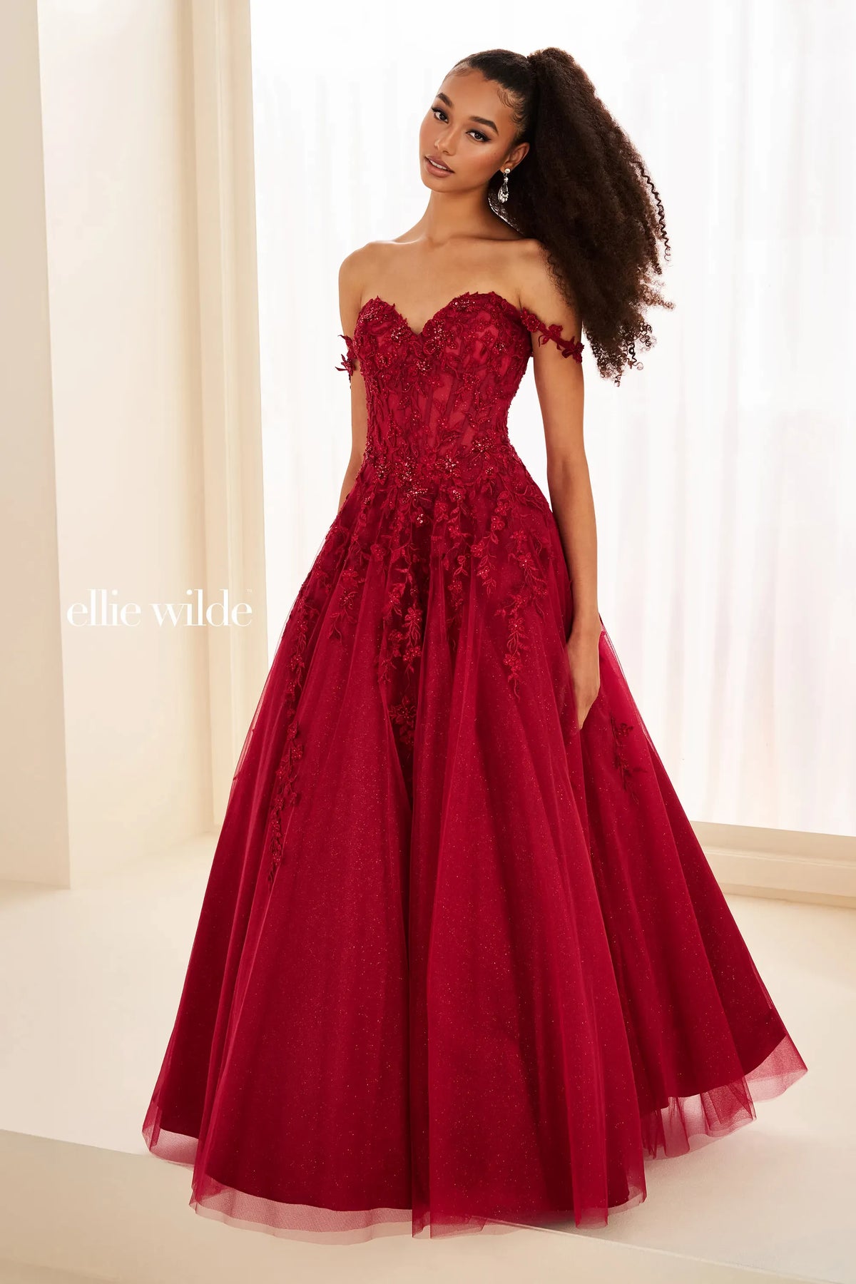 Ellie Wilde Prom Dress Wine / 00 Ellie Wilde EW37028