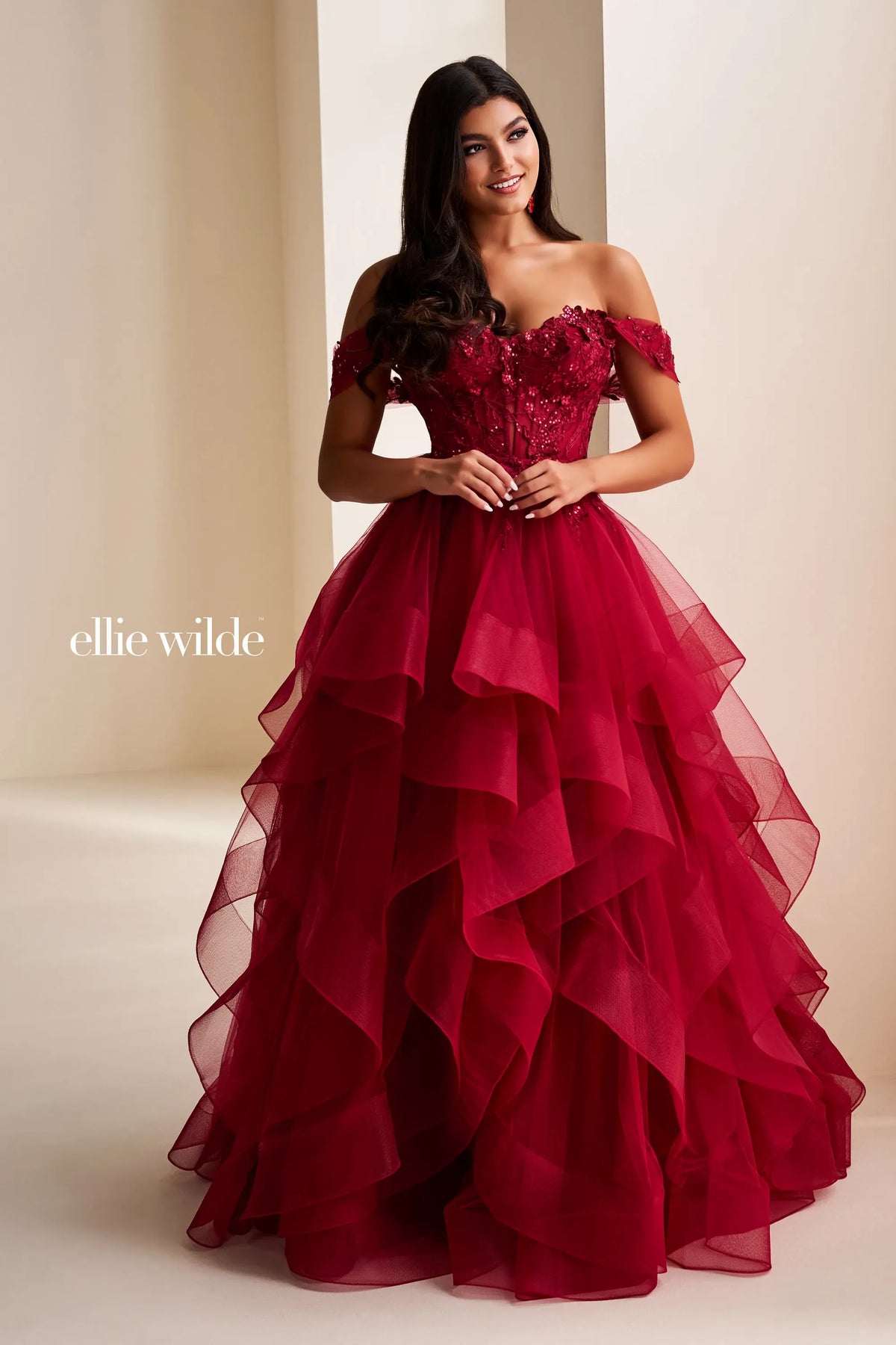 Ellie Wilde Prom Dress Wine / 00 Ellie Wilde EW37201