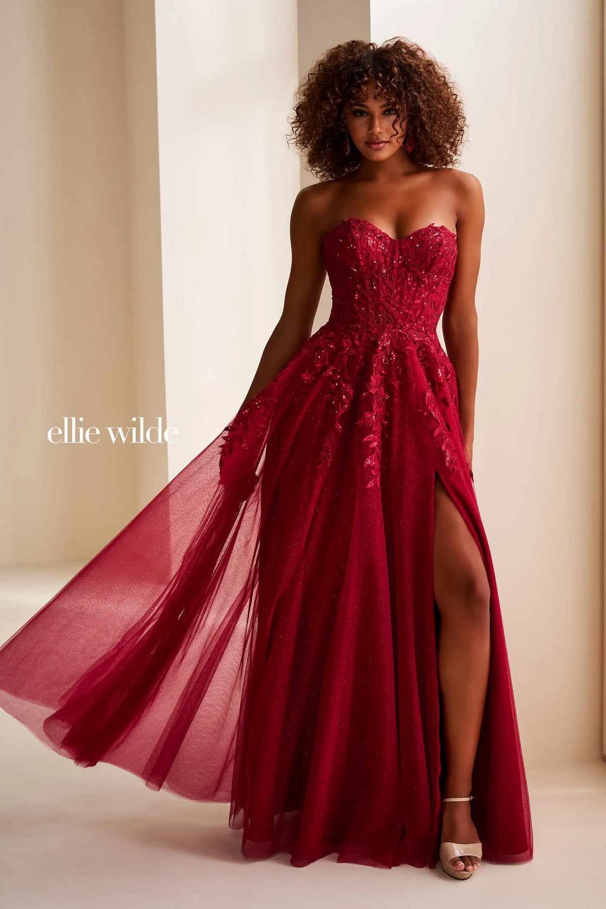 Ellie Wilde Prom Dress Wine / 00 Ellie Wilde EW37208