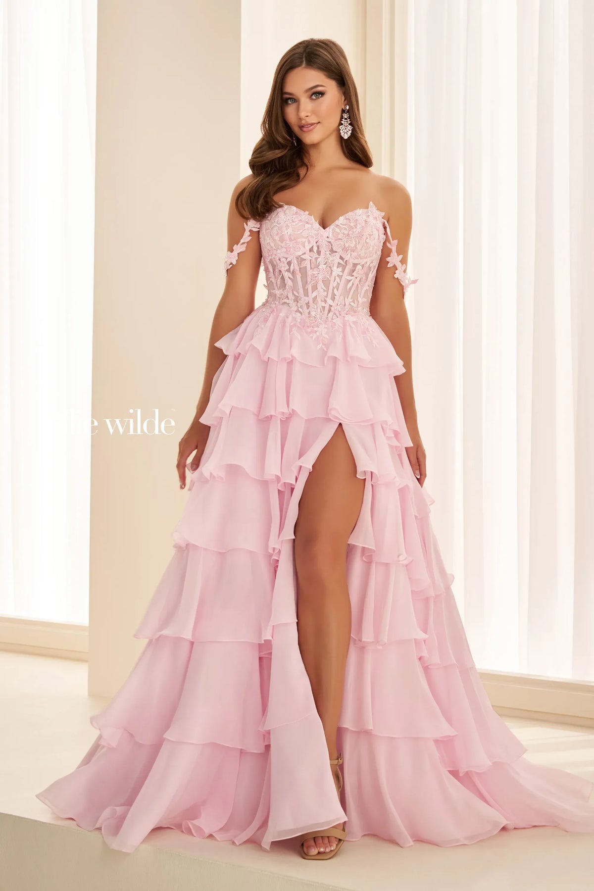 Ellie Wilde Prom Dress Light Pink Ellie Wilde EW38093
