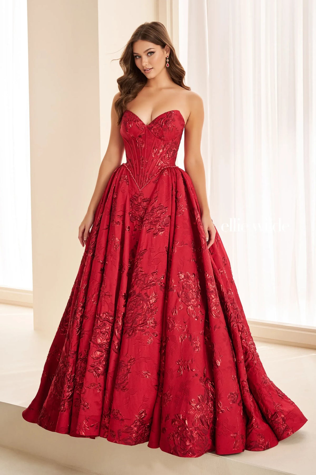 Ellie Wilde Prom Dress Red Ellie Wilde EW38100
