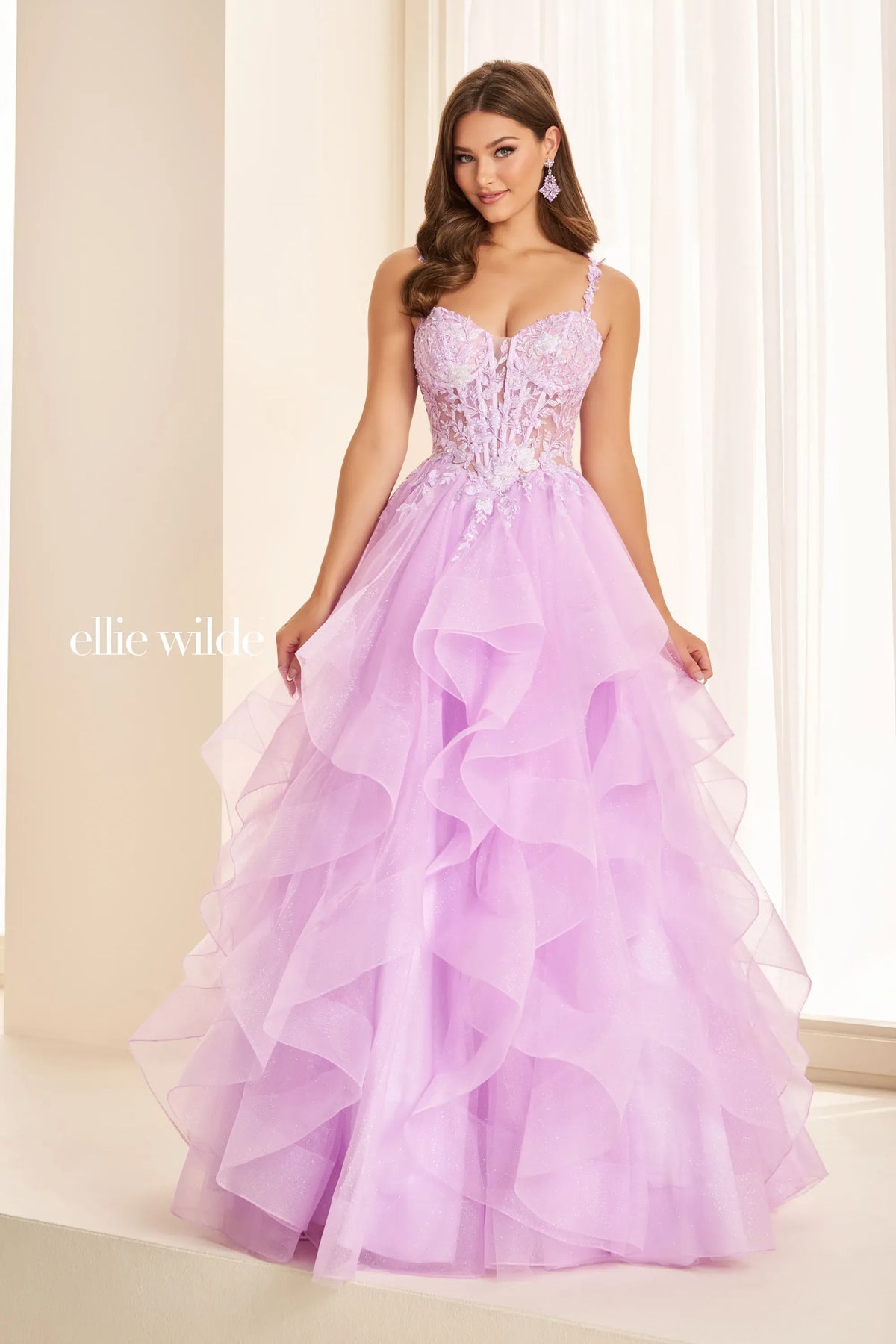 Ellie Wilde Prom Dress Lilac Ellie Wilde EW38123