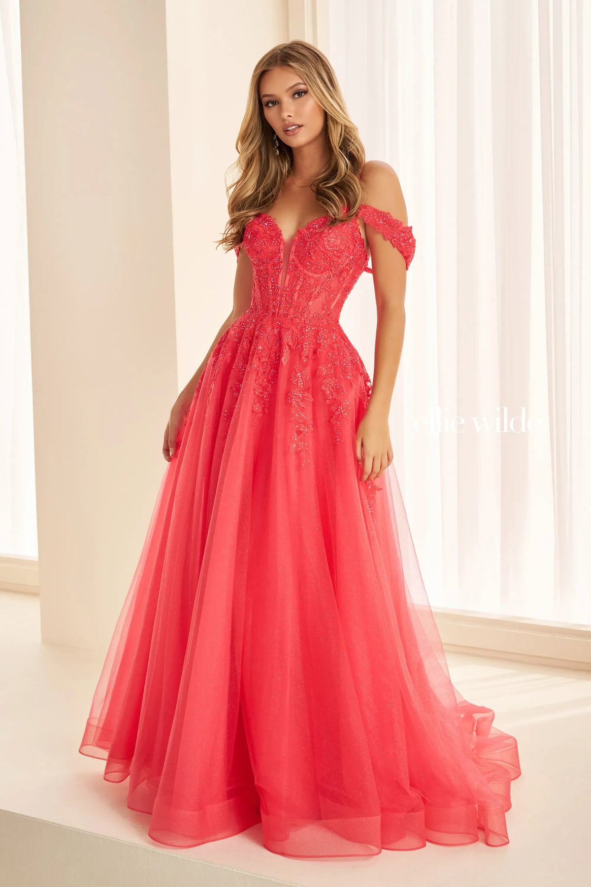 Ellie Wilde Prom Dress Strawberry Ellie Wilde EW38219