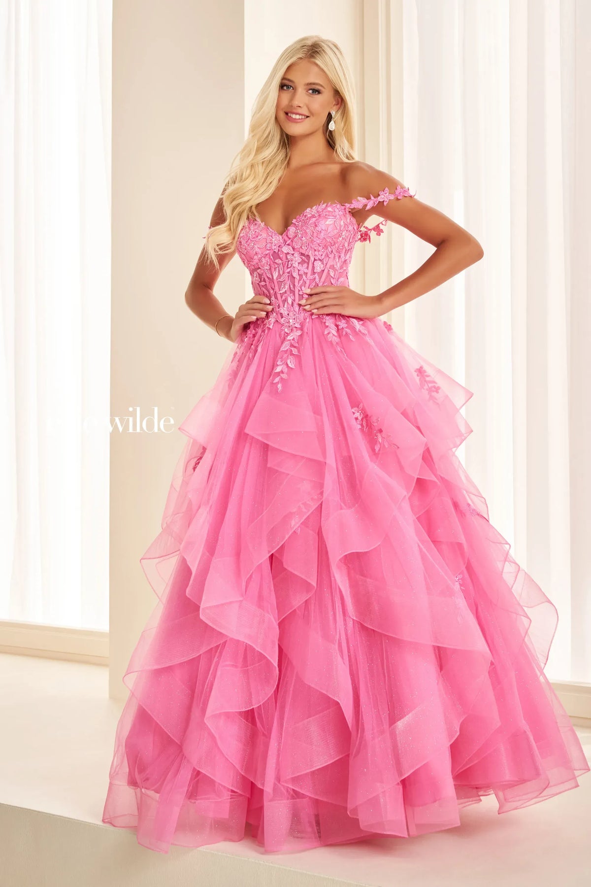 Ellie Wilde Prom Dress Hot Pink Ellie Wilde EW38220