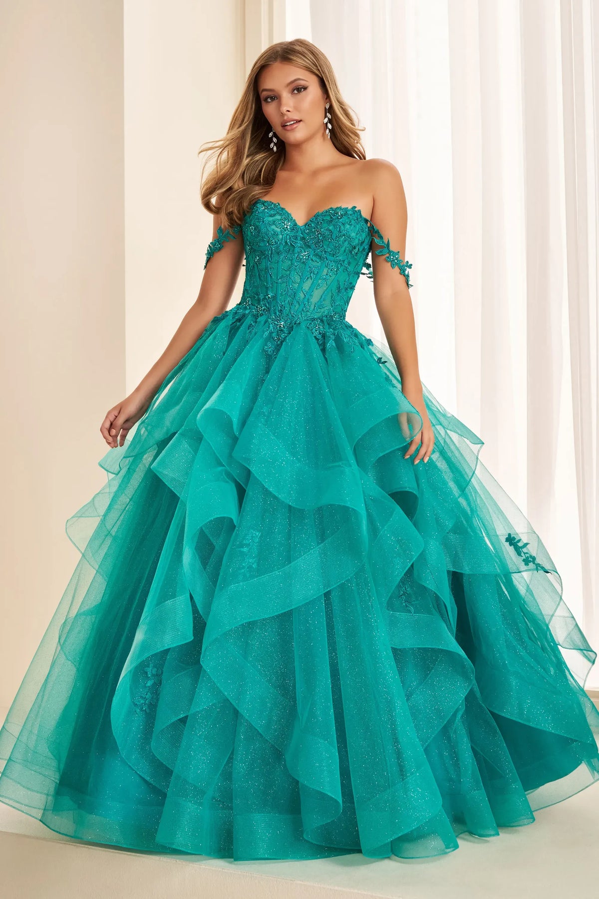 Ellie Wilde Prom Dress Light Teal Ellie Wilde EW38220