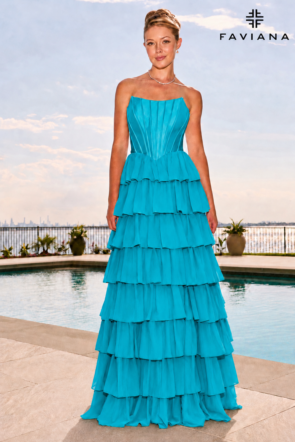 Faviana Prom Dress 00 / Aqua Faviana 11631 Dress
