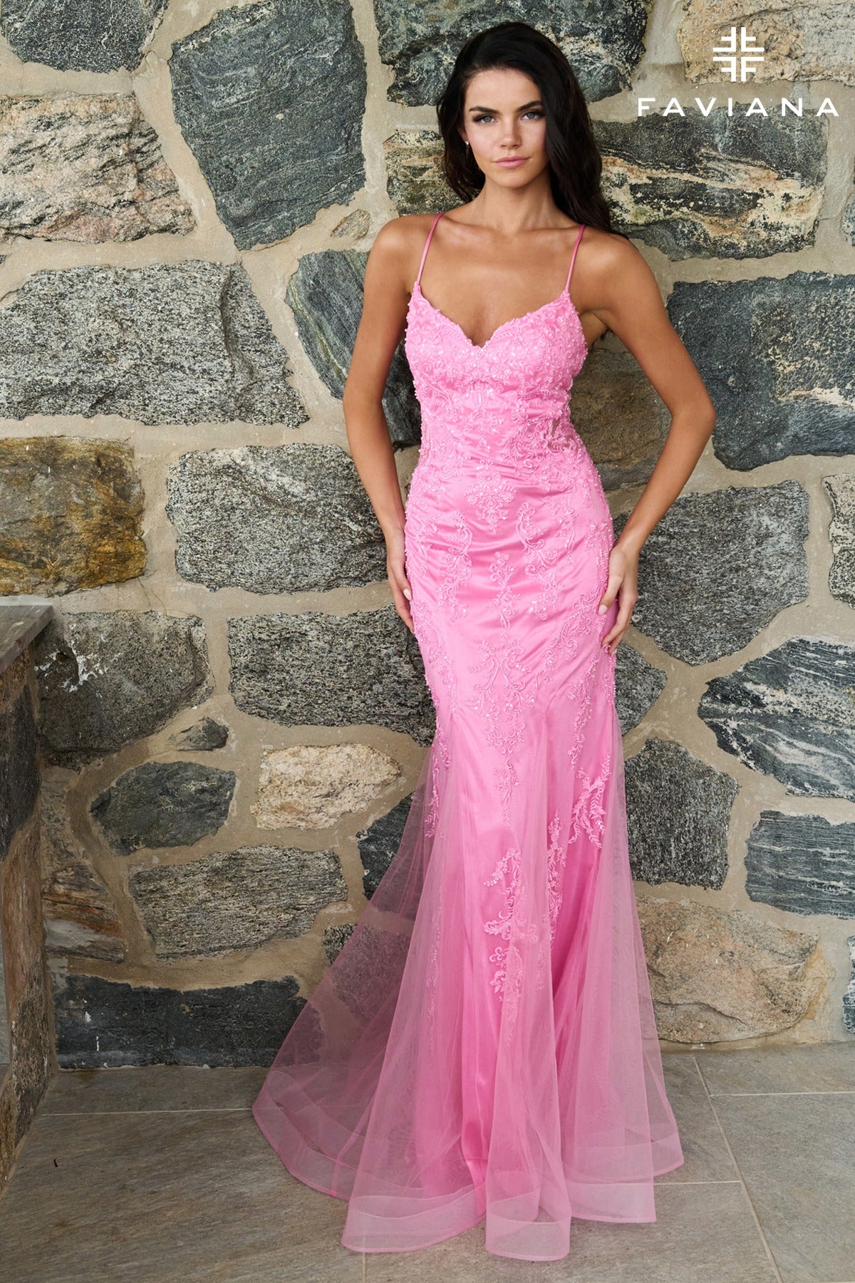 Faviana Prom Dress 00 / Cotton Candy Pink Faviana 11624 Dress