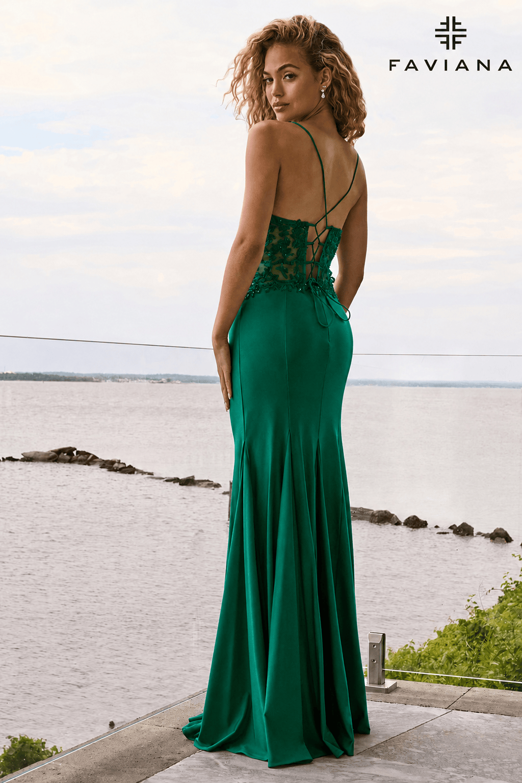 Faviana Prom Dress 00 / Dark Emerald Faviana 11657 Dress