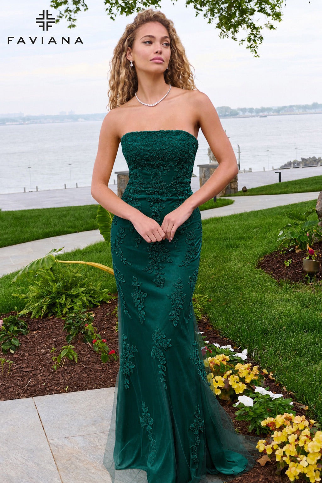 Faviana Prom Dress 00 / Dark Hunter Green Faviana 11627 Dress