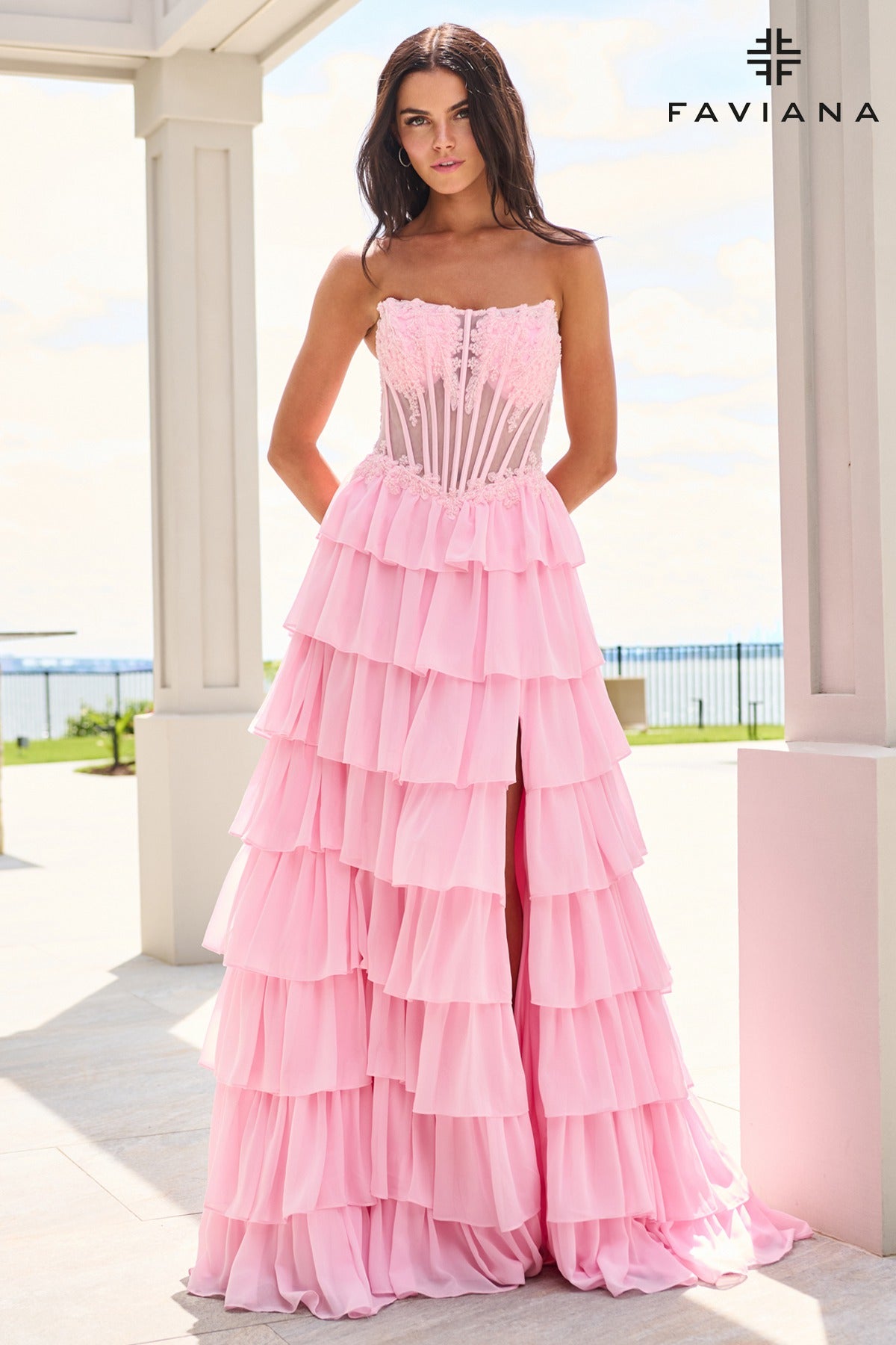 Faviana Prom Dress 00 / Light Pink Faviana 11629 Dress