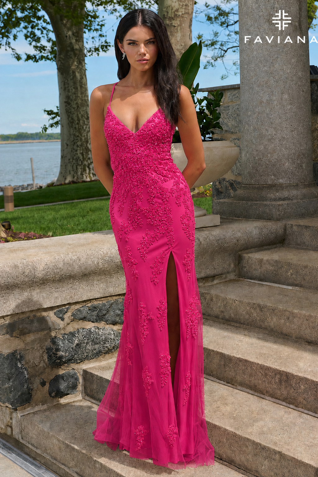 Faviana Prom Dress 00 / Raspberry Faviana 11601 Dress