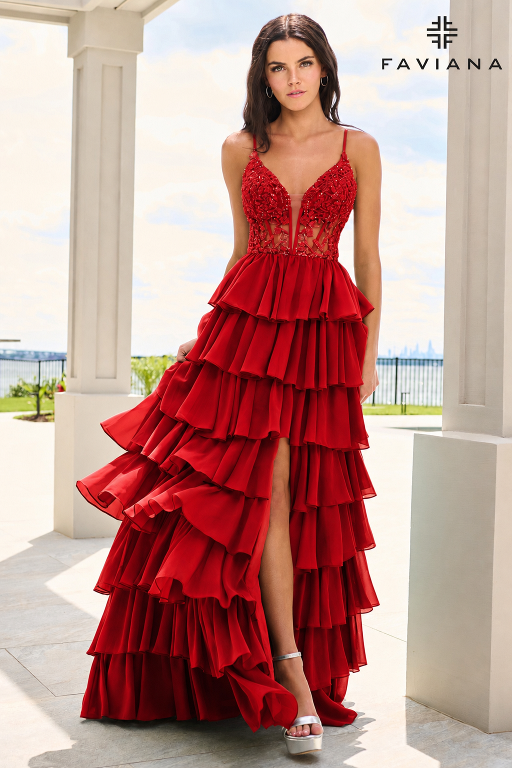Faviana Prom Dress 00 / Red Faviana 11603 Dress