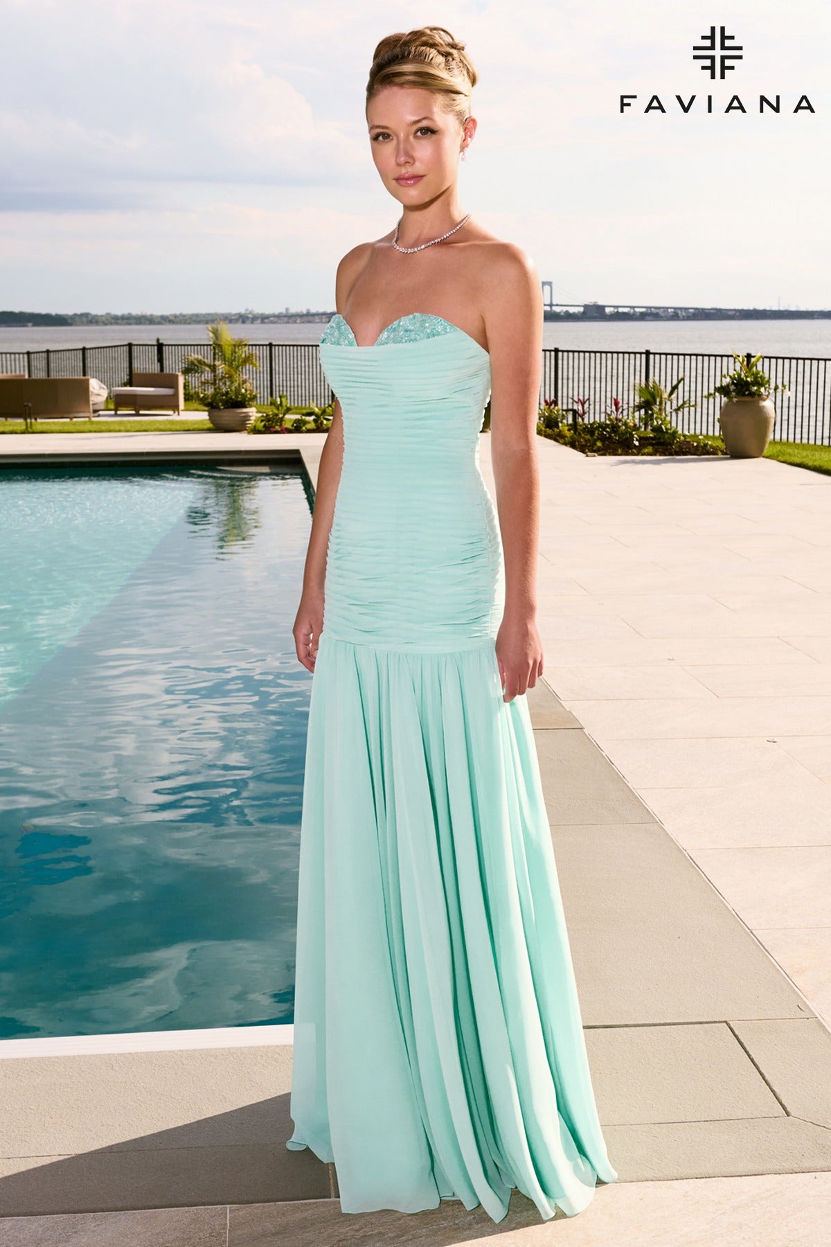 Faviana Prom Dress 00 / Seaglass Faviana 11667 Dress