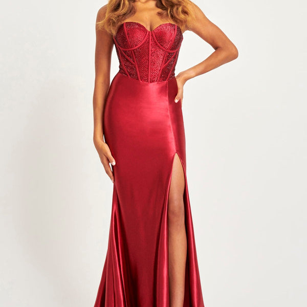 Faviana Long Lace Corset Prom Dress 11054