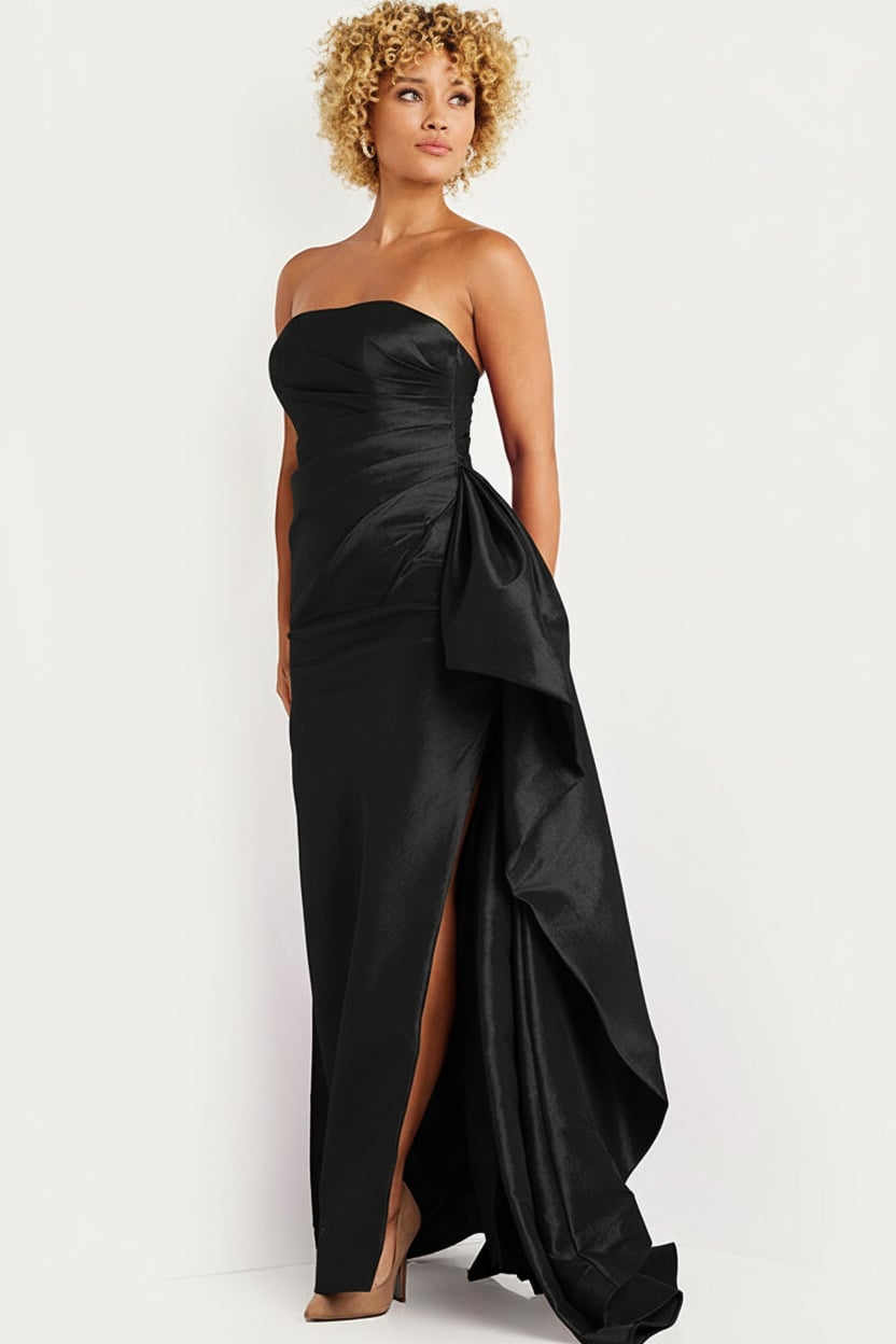 Jovani 36854 Strapless gown with pleated bodice