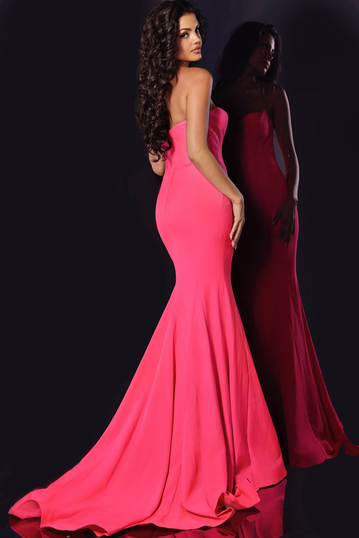 Jovani 38974 Strapless Mermaid Gown With Structured Bodice