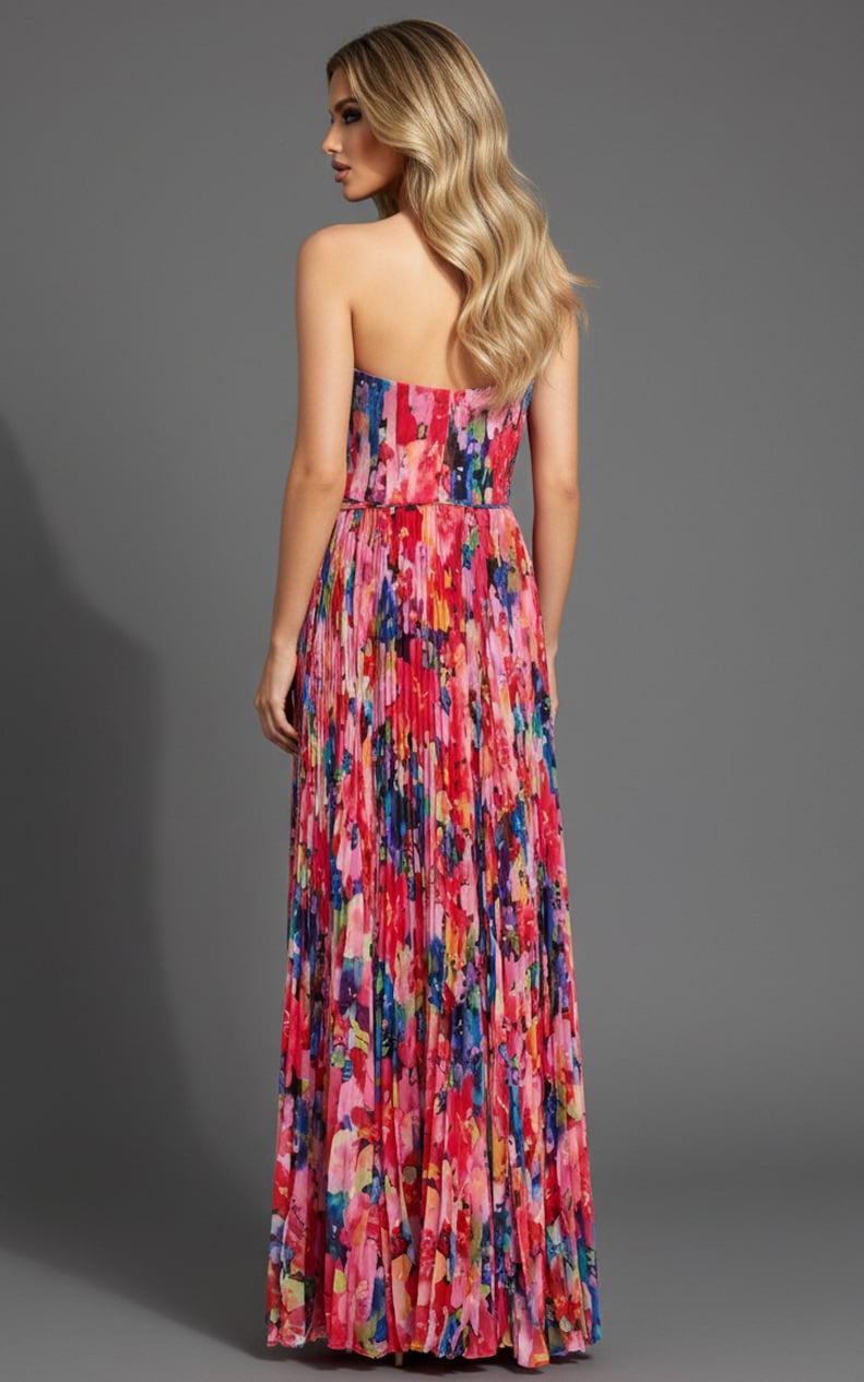 Jovani 42564 Strapless Floral Print Gown