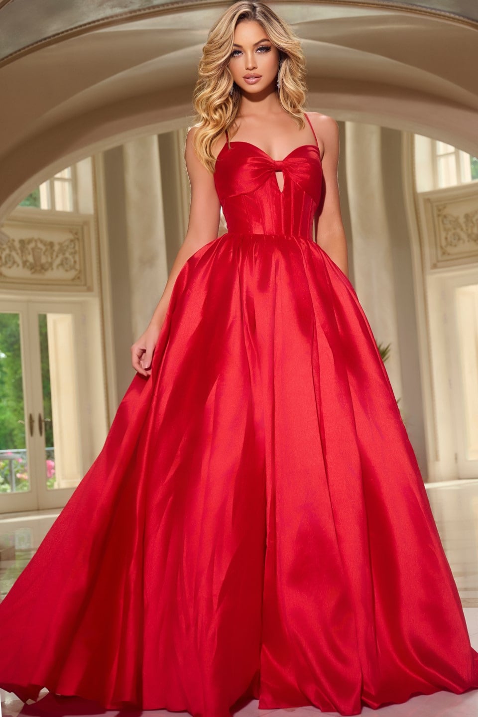 Jovani 43199 Sweetheart Ball Gown with Corset Back