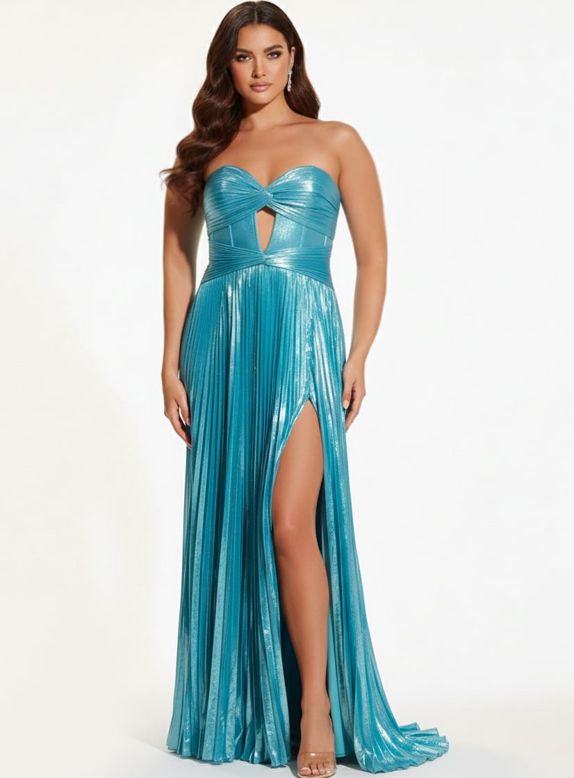 Jovani 44229 Sweetheart A-Line Gown with High Slit