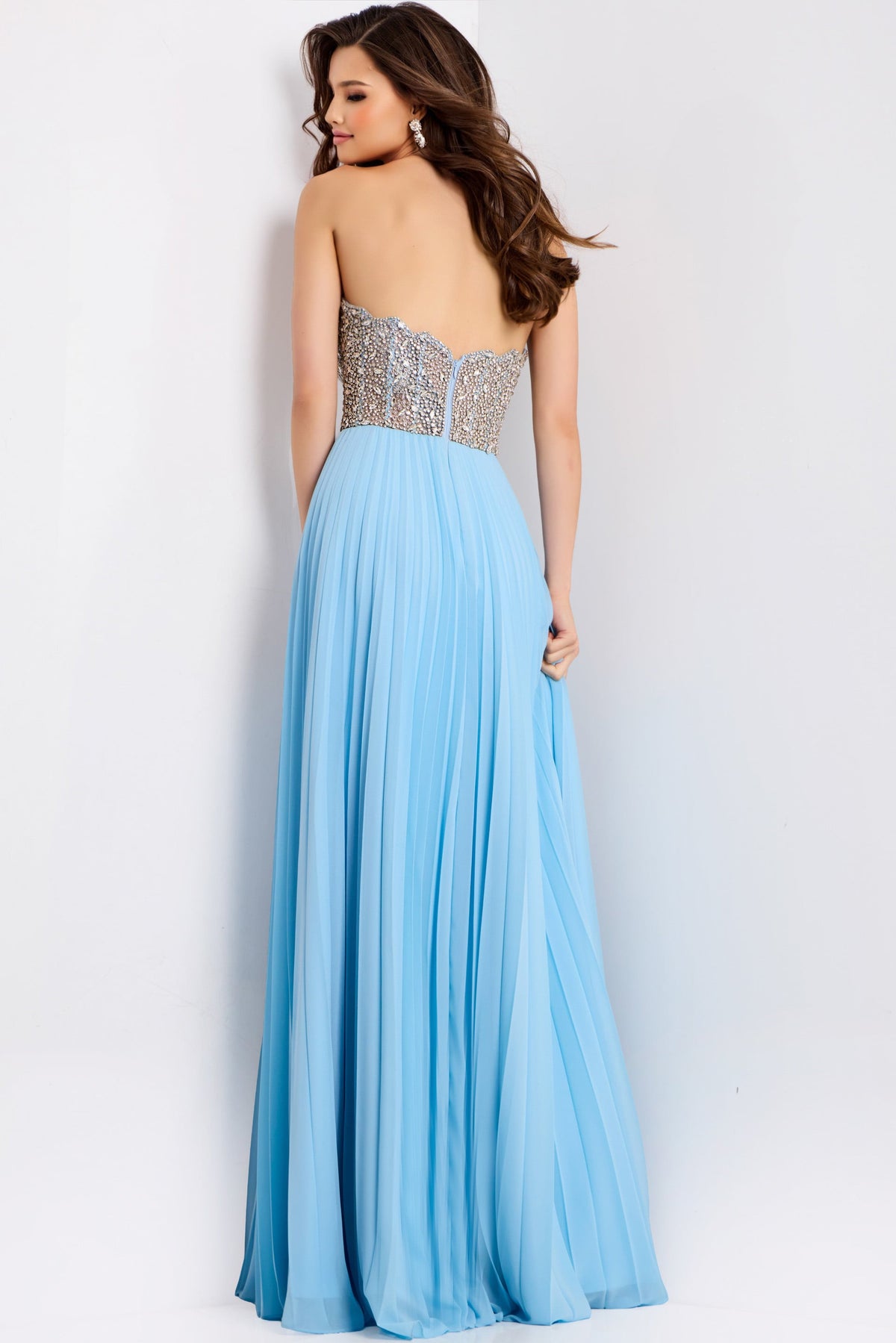 Jovani 44358 Strapless Beaded Sweetheart A Line Gown