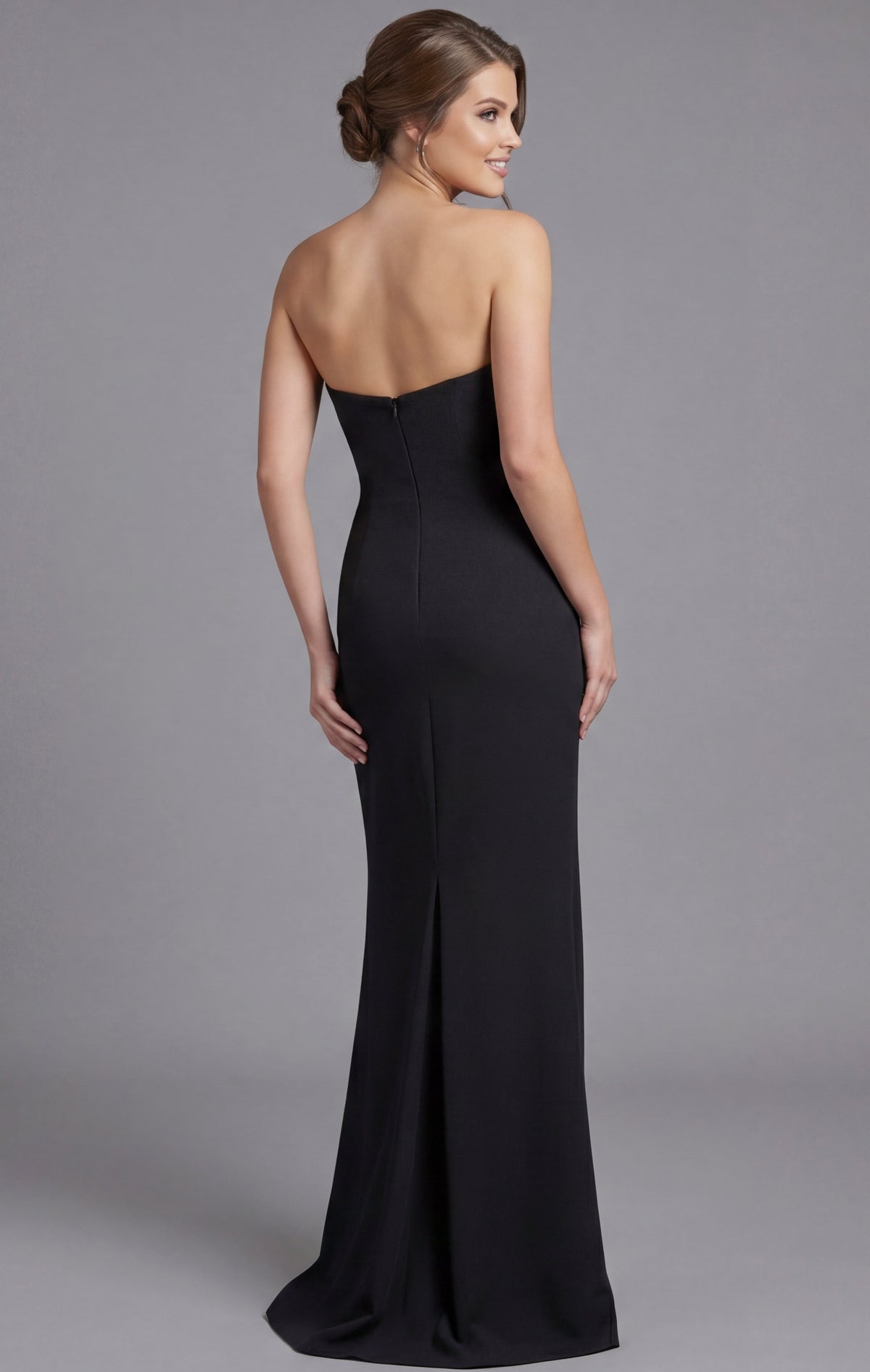 Jovani 45925 Strapless Fitted Gown With Beaded Neckline