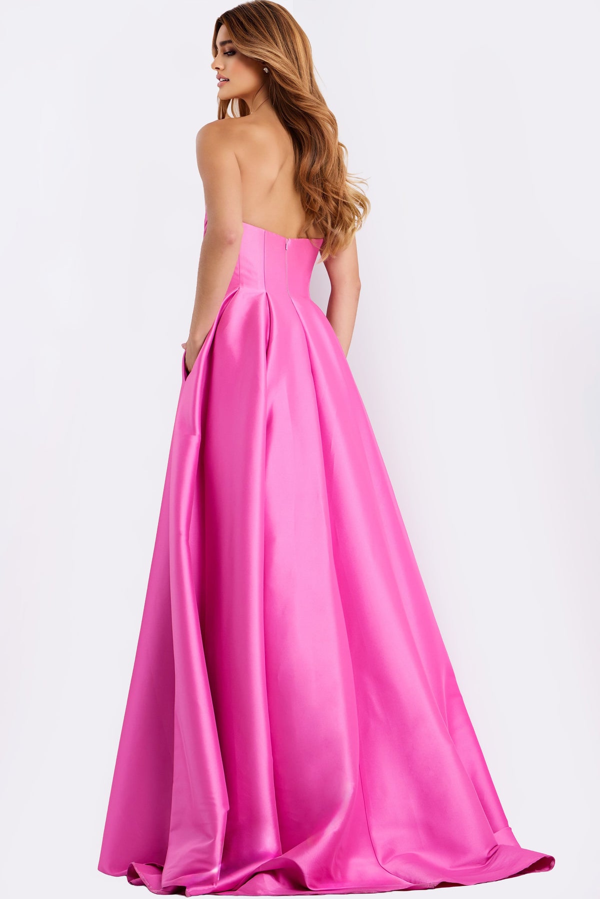 Jovani 47570 Strapless Ball Gown With Pleated Bodice